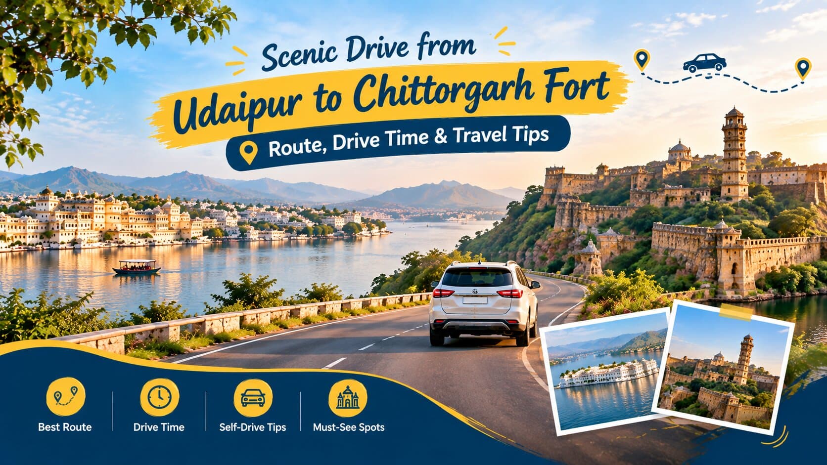 Udaipur to Chittorgarh Fort with a Self-Drive Route Guide and Time to Allot